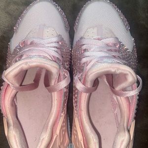 Pink rhinestone Nikes